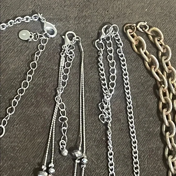 Vintage Costume Silvertone Jewelry Lot of 10 - Picture 5 of 7